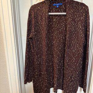 Apt 9 Maroon w/Gold Thread Long Cardigan-Size Medium